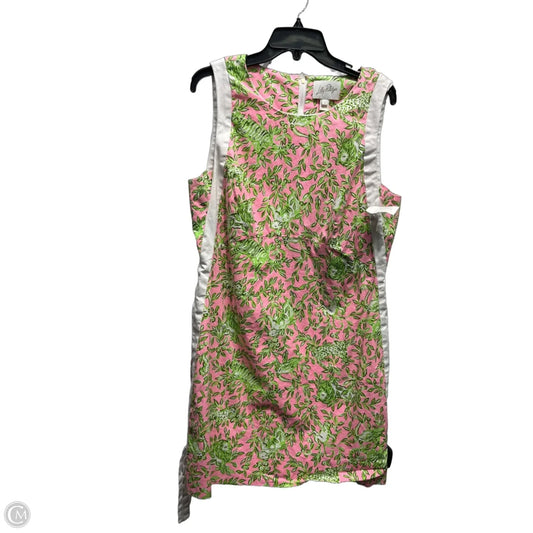 Dress Designer By Lilly Pulitzer In Green & Pink, Size: 16