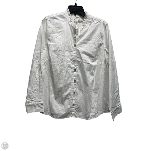 Top Long Sleeve By J. Crew In White, Size: Xxl