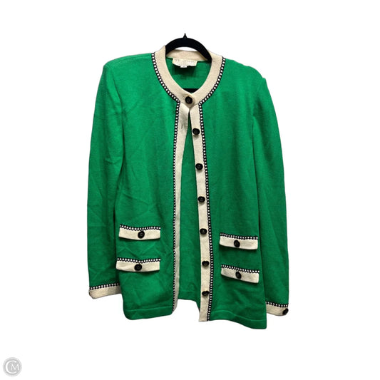 Jacket Luxury Designer By St John Collection In Green, Size: 10