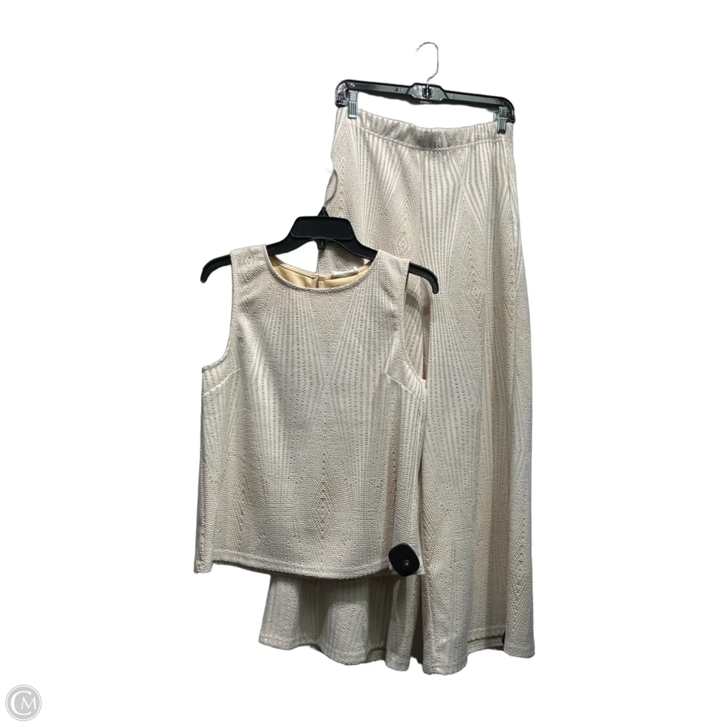 Top Sleeveless By Oddi In Cream, Size: S