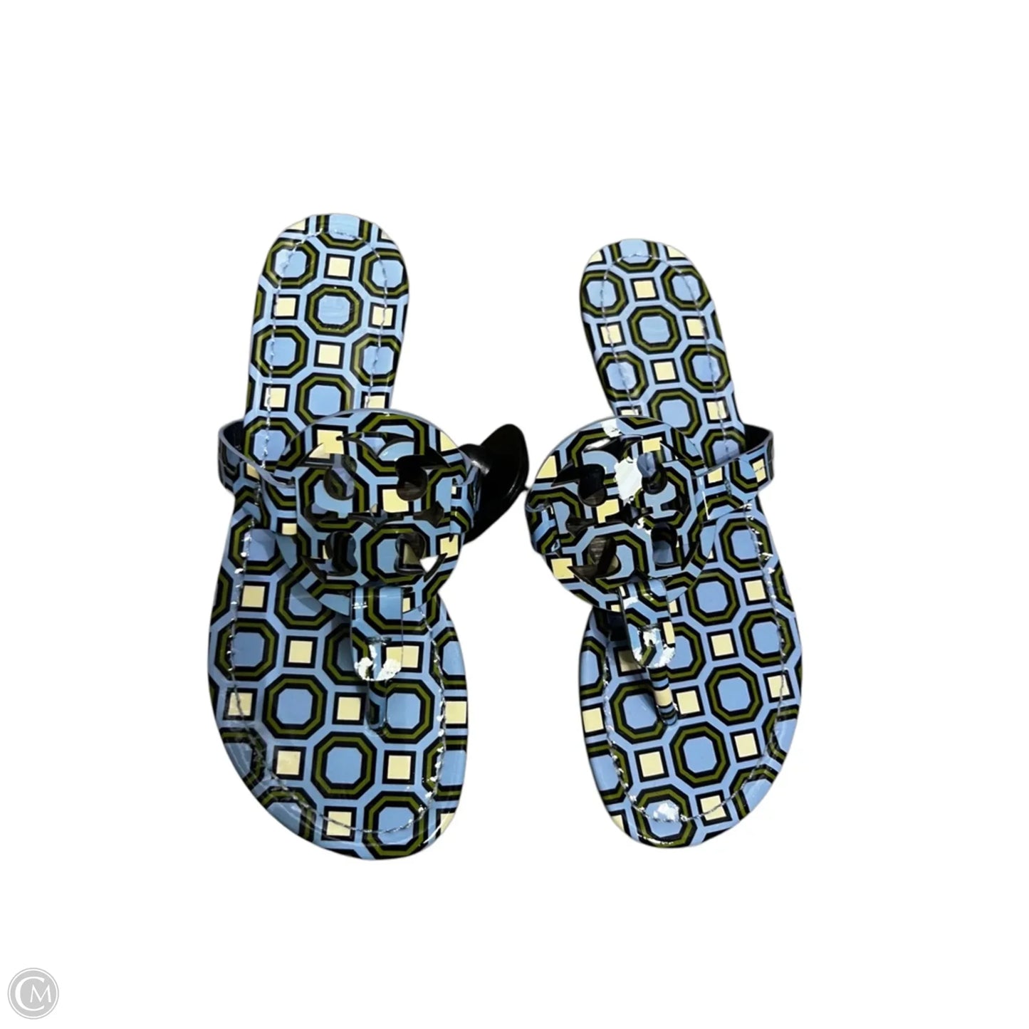 Sandals Designer By Tory Burch In Blue & Green, Size: 6.5