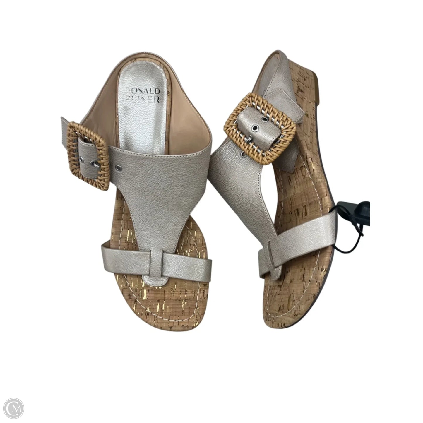 Sandals Heels Kitten By Donald Pliner In Gold, Size: 7.5
