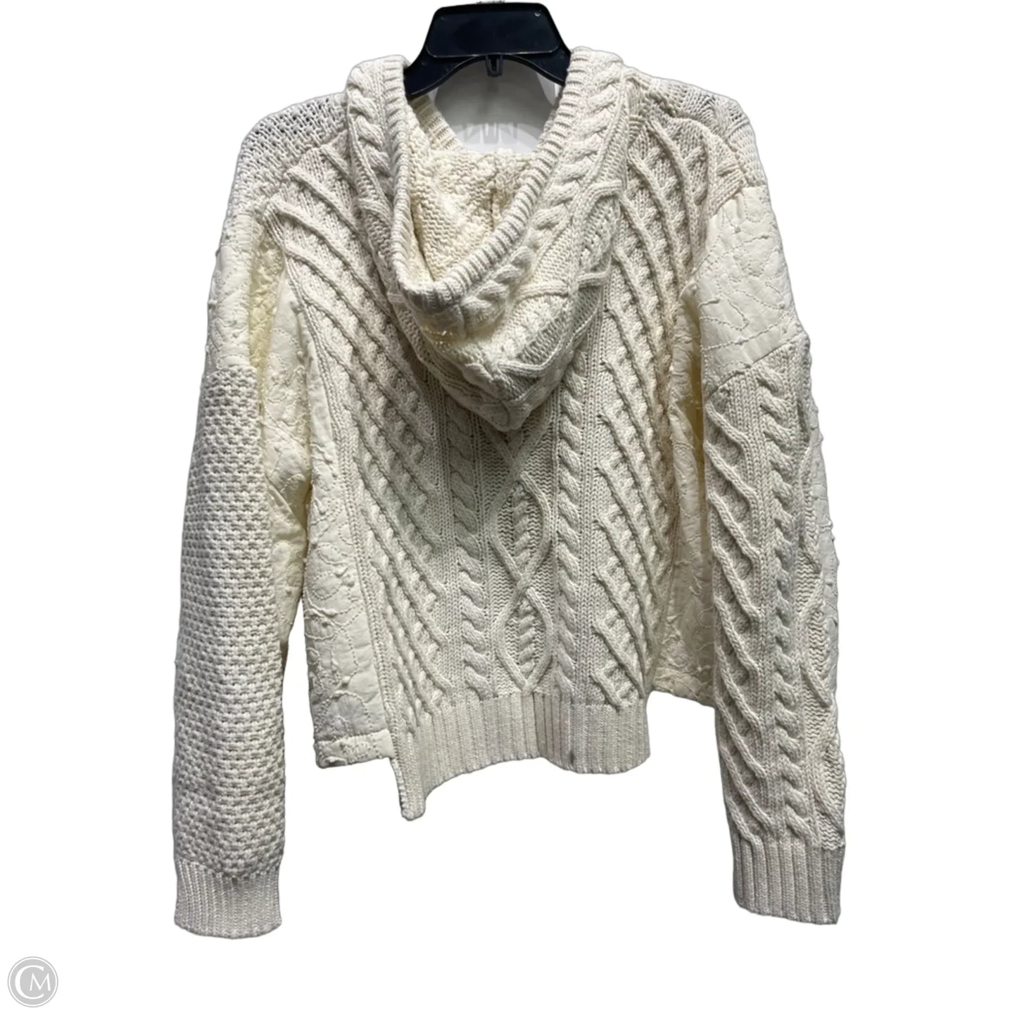Sweatshirt Hoodie By Pol In Cream, Size: S