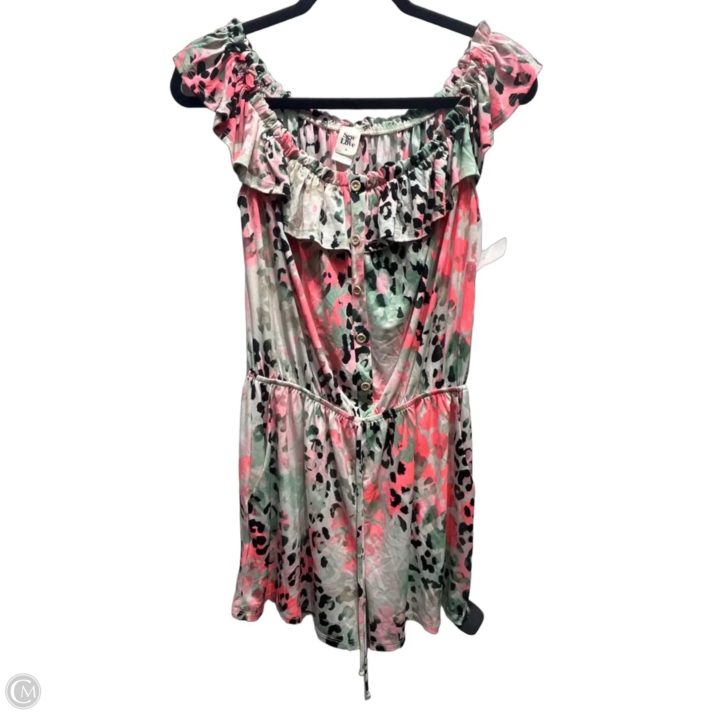Romper By Sew In Love In Green & Pink, Size: M