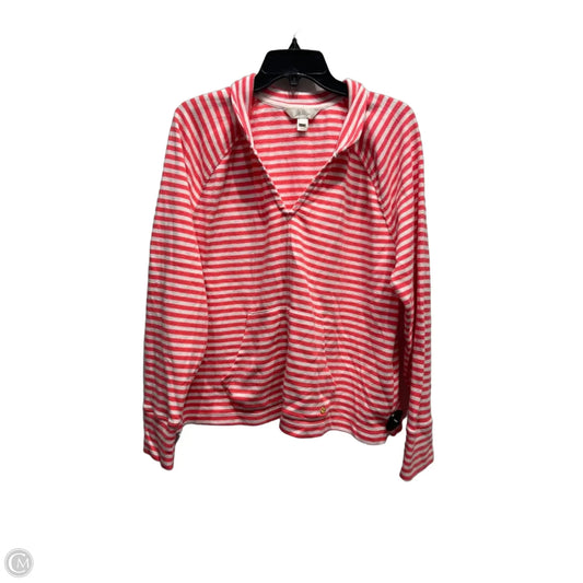Top Long Sleeve Designer By Lilly Pulitzer In Orange & White, Size: Xl