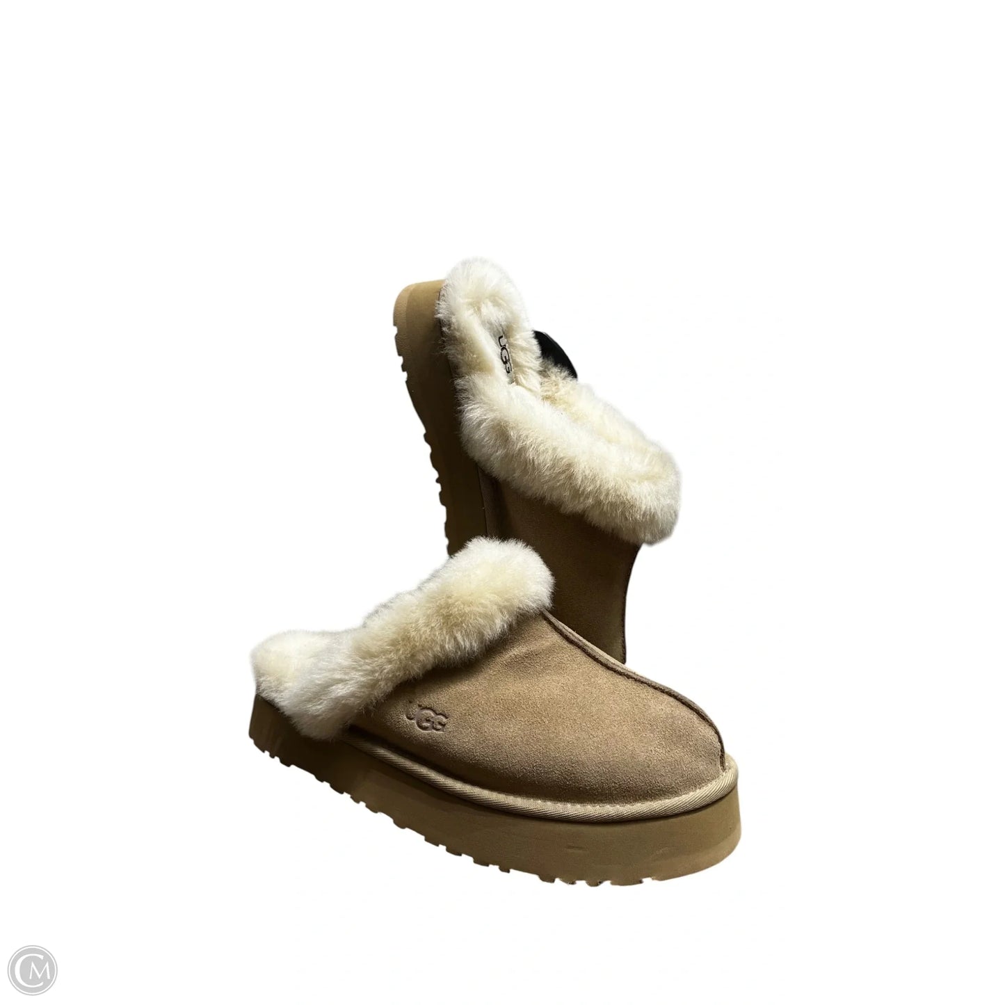 Slippers Designer By Ugg In Tan, Size: 10