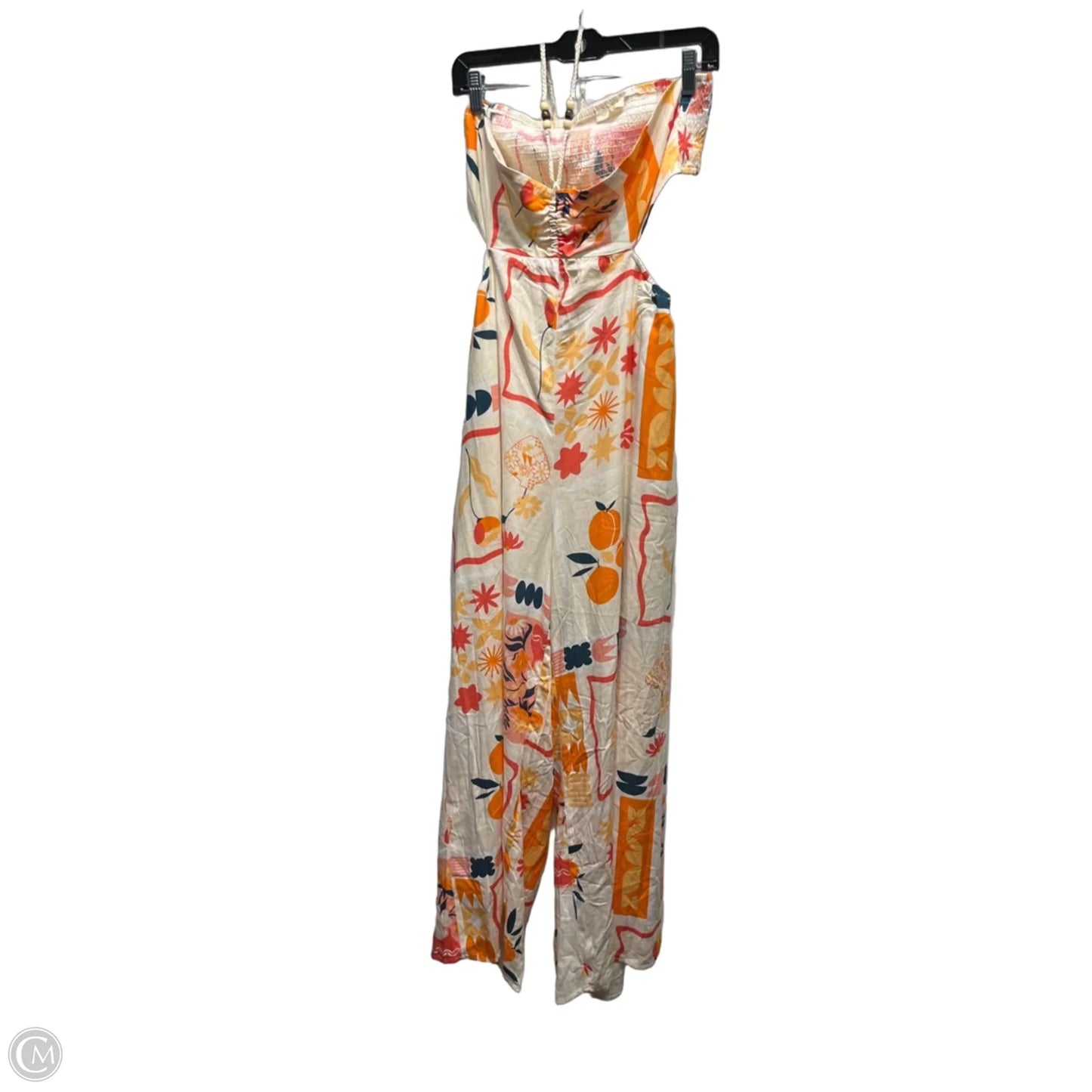 Jumpsuit By Illa Illa In Orange & White, Size: L