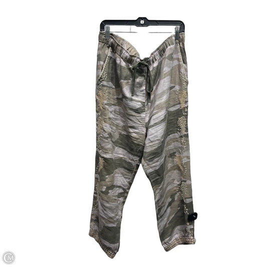 Pants Linen By Johnny Was In Camouflage Print, Size: L