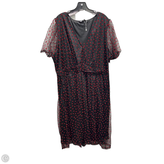 Dress Party Short By Bloomchic In Black & Red, Size: 22