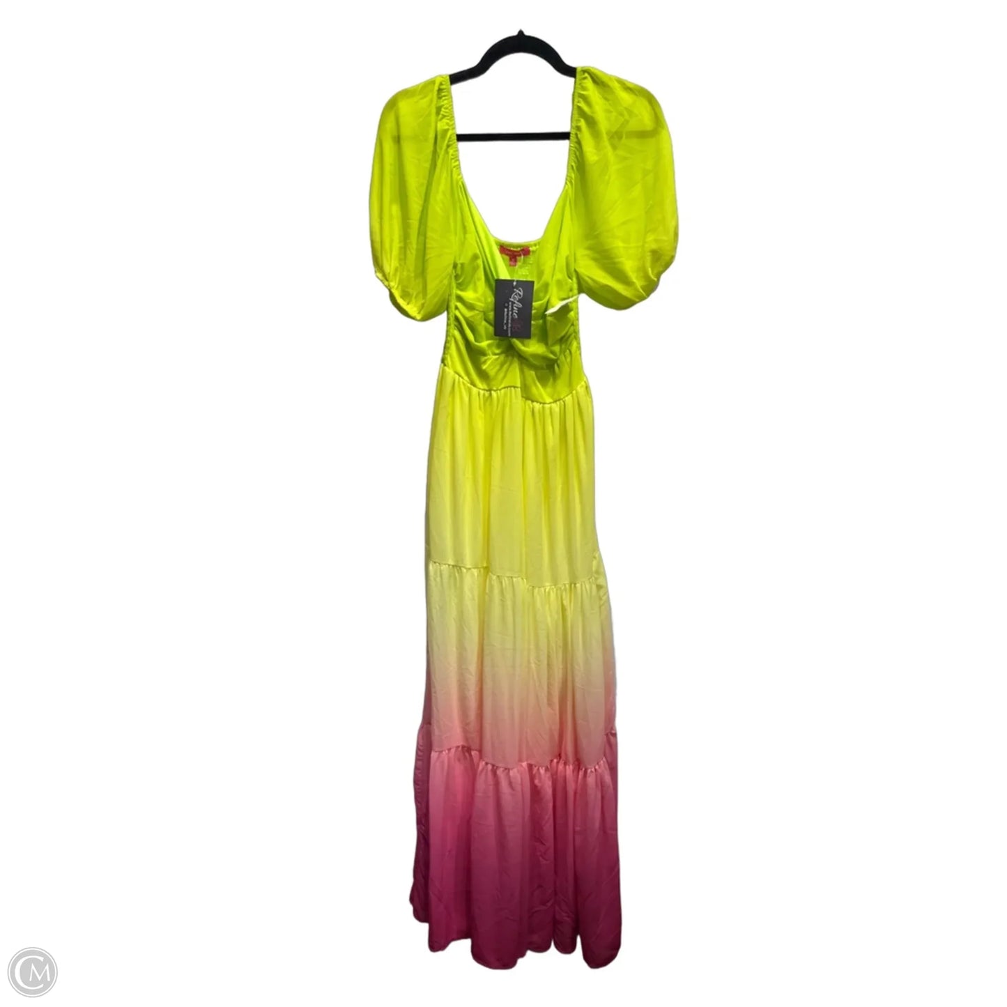Dress Party Long By Flying Tomato In Green & Pink, Size: S