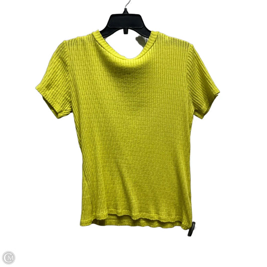 Top Short Sleeve Basic By Pilcro In Chartreuse, Size: L