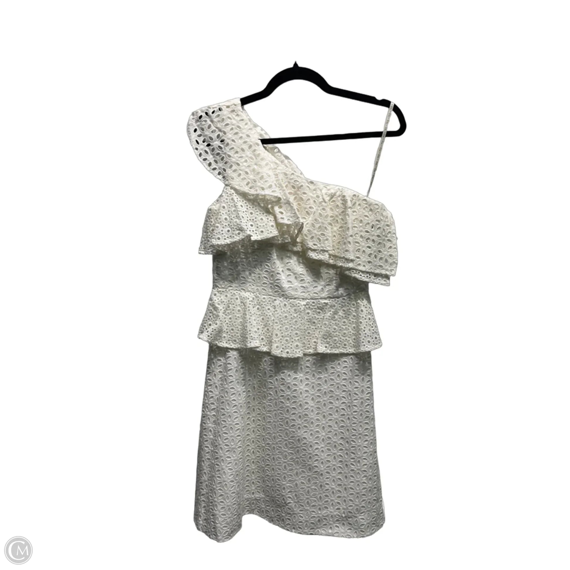 lilly pulitzer white ruffle dress Dress Designer By Lilly Pulitzer In White, Size: 2