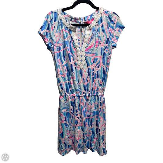 Romper Designer By Lilly Pulitzer In Blue & Pink, Size: Xs
