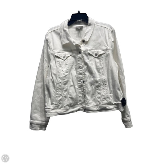 Jacket Denim By Style And Company In White, Size: Xl