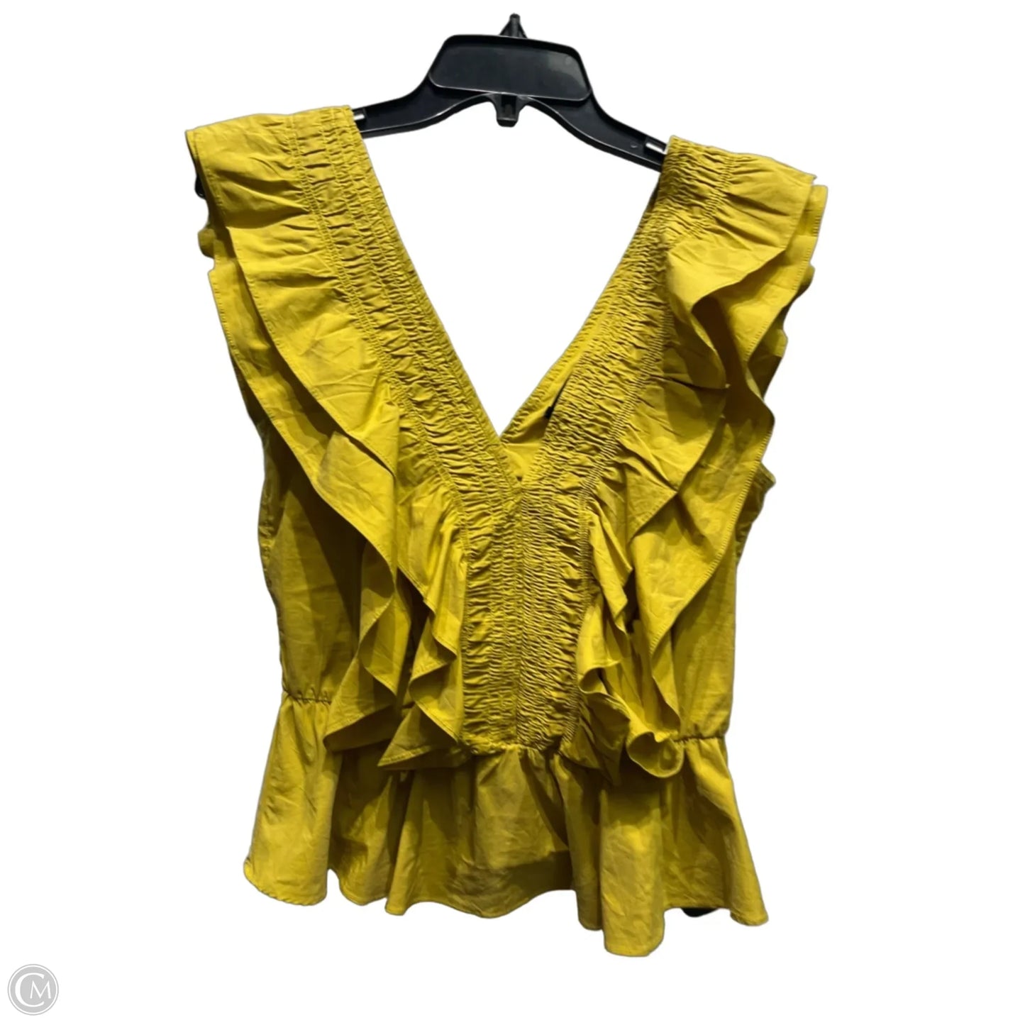 Top Short Sleeve By Strut & Bolt In Chartreuse, Size: M