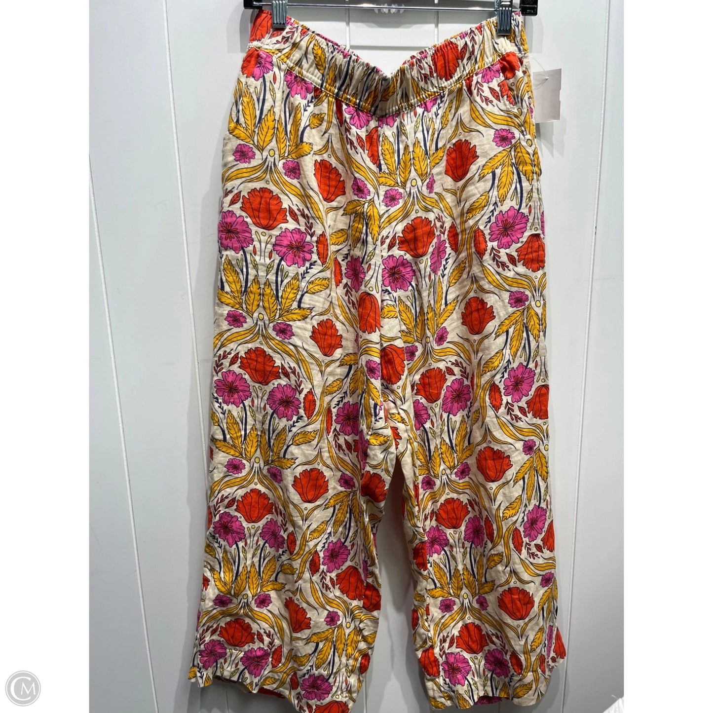 Pants Linen By Rachel Zoe In Orange & Pink, Size: M