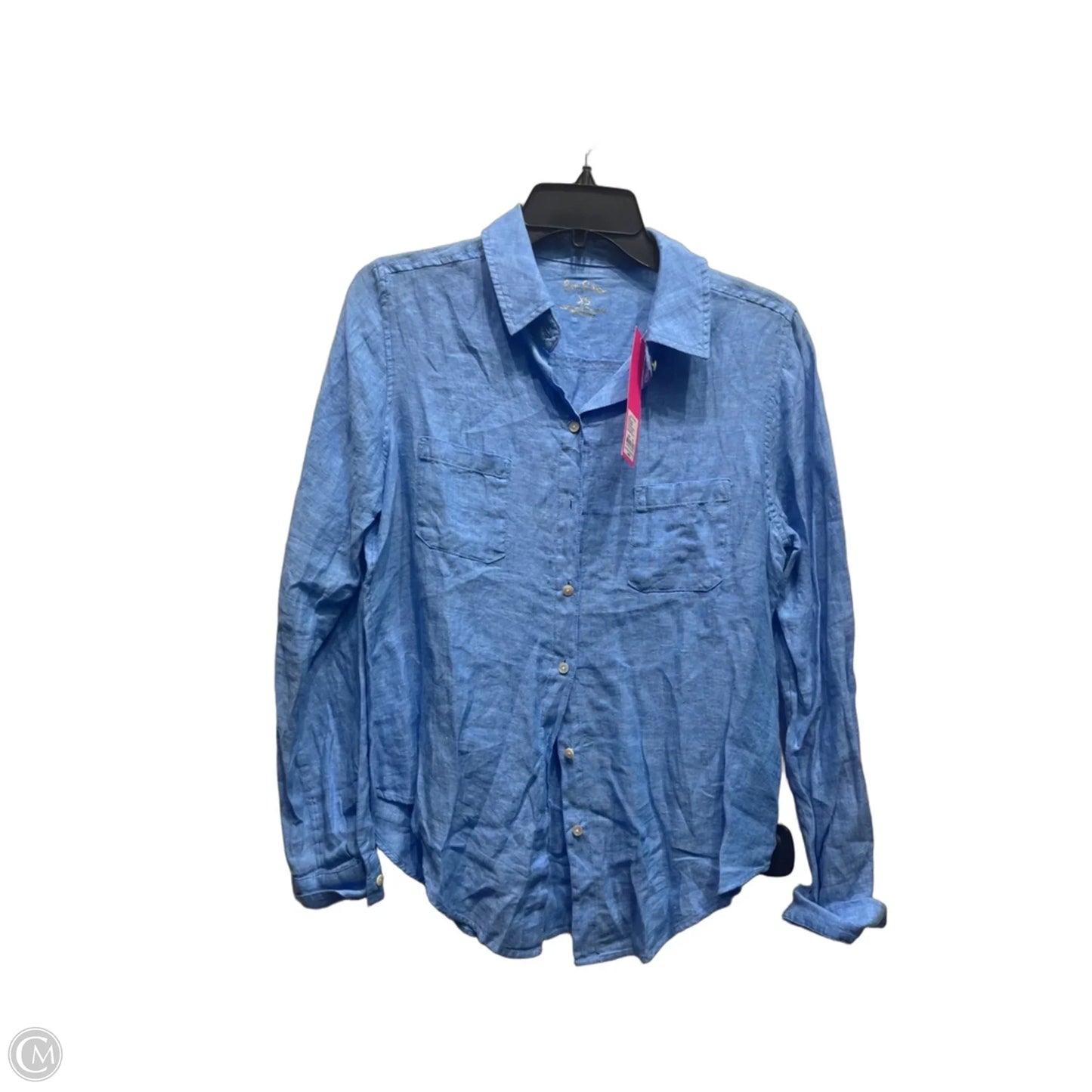 Top Long Sleeve Designer By Lilly Pulitzer In Blue, Size: Xs