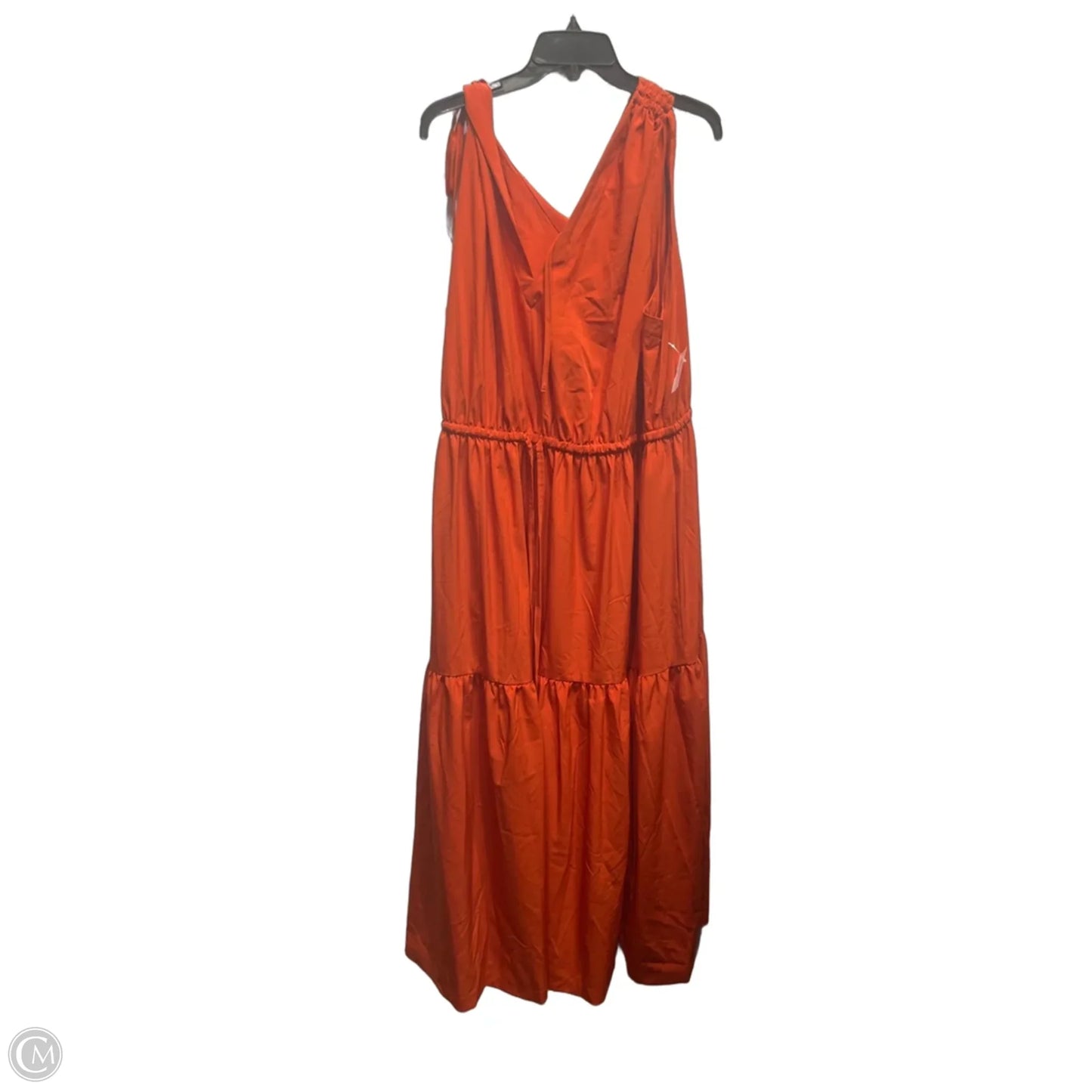 Dress Casual Maxi By Calvin Klein In Orange, Size: 22