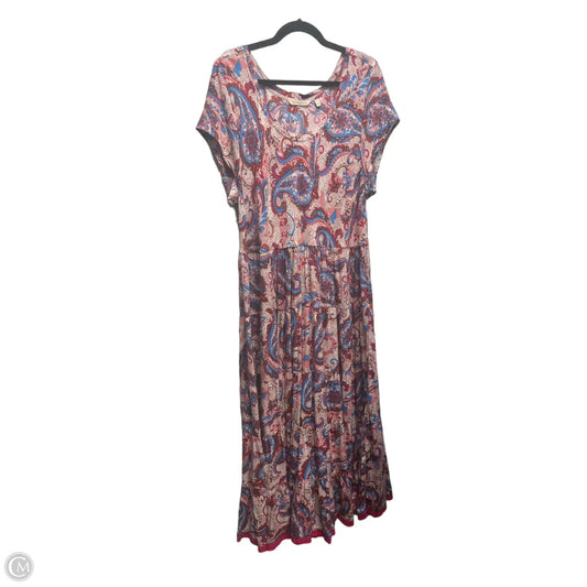 Dress Casual Maxi By Soft Surroundings In Blue & Red, Size: 1x