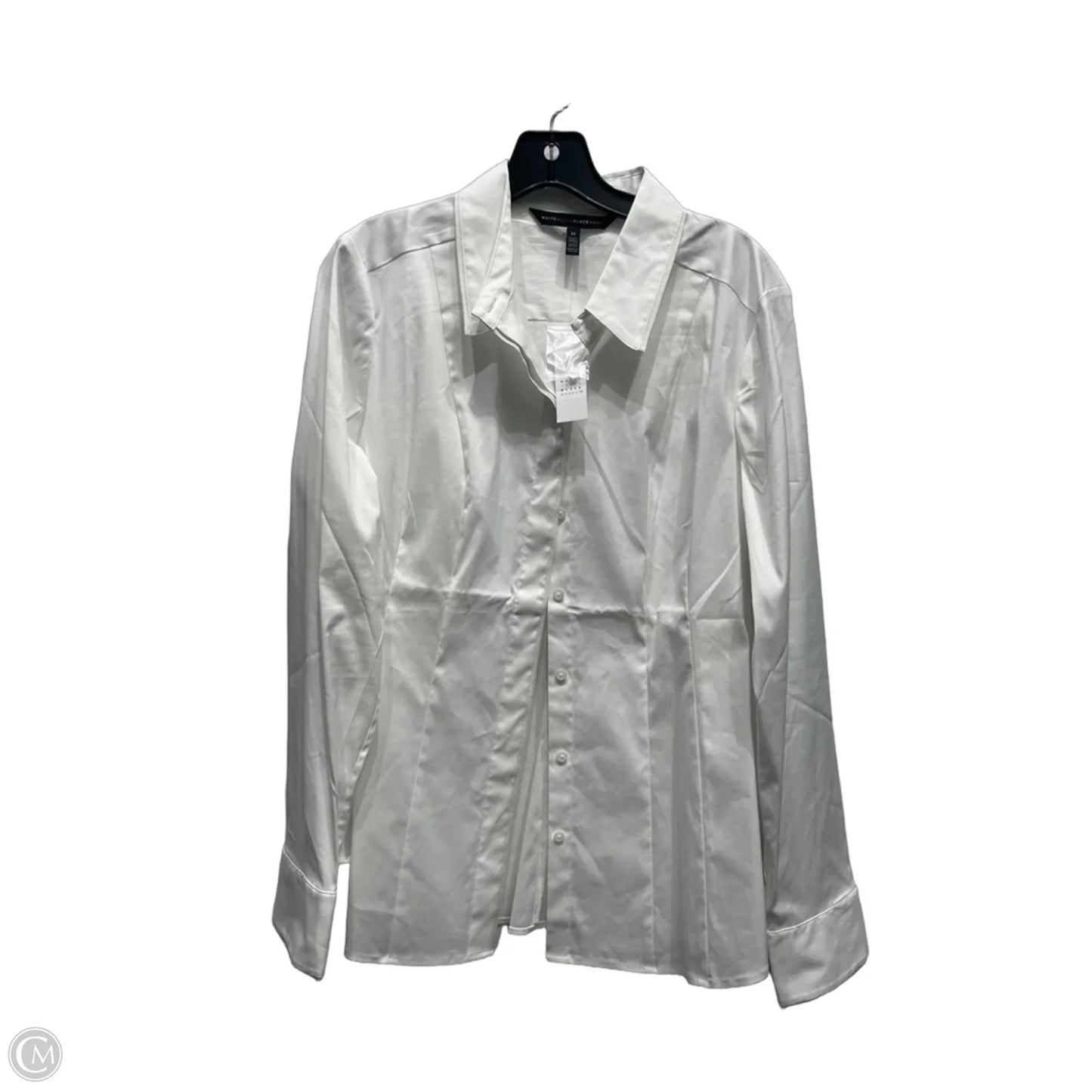 Top Long Sleeve By White House Black Market In White, Size: 14