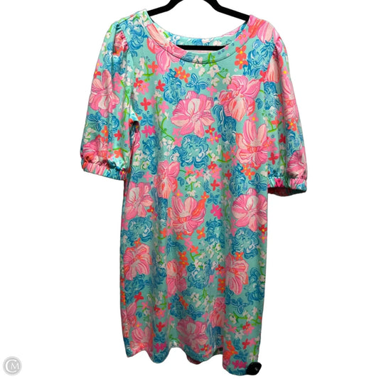 Dress Designer By Lilly Pulitzer In Blue & Orange, Size: Xlarge