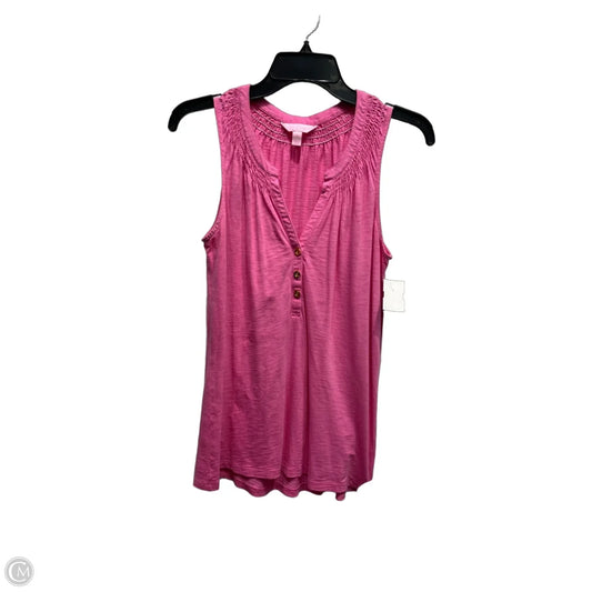 Top Sleeveless Designer By Lilly Pulitzer In Pink, Size: S
