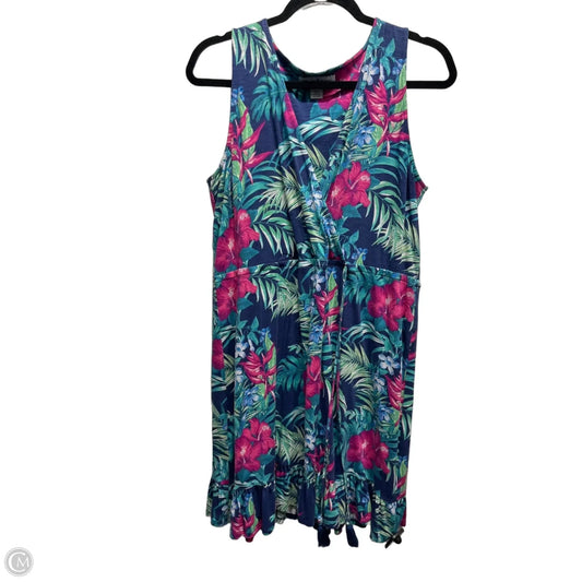 Dress Casual Short By Tommy Bahama In Blue & Pink, Size: L