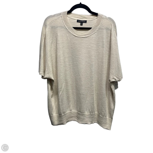 Top Short Sleeve By Banana Republic In Tan, Size: Xxl