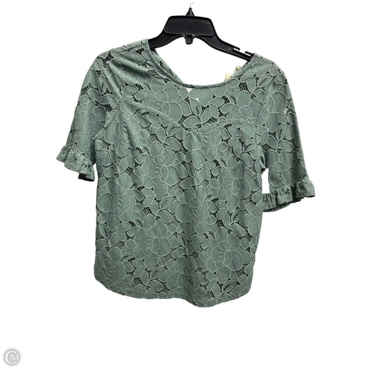 Top Short Sleeve By Monteau In Green, Size: M