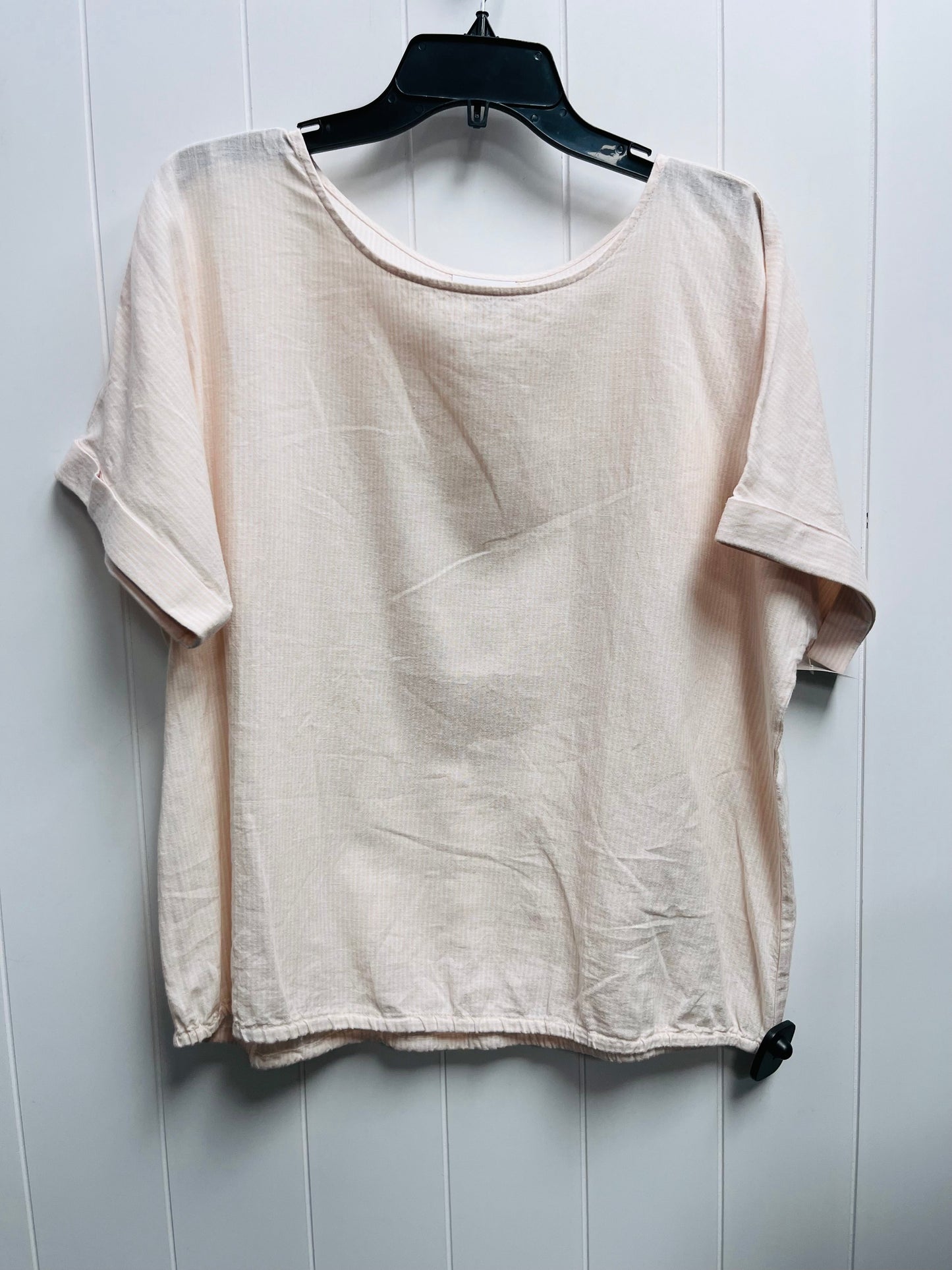 Peach Top Short Sleeve Liz Claiborne, Size L