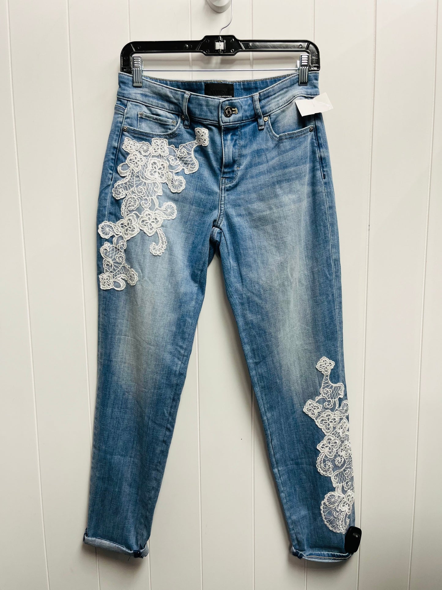 Jeans Straight By White House Black Market In Blue Denim, Size: 2