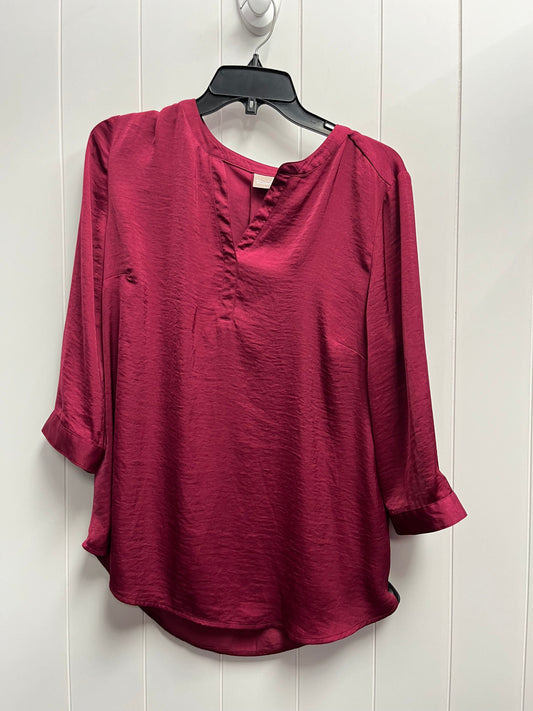 Top Long Sleeve By Chicos In Red, Size: M