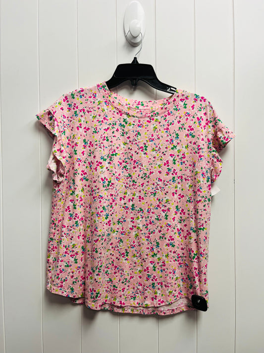 Pink Top Short Sleeve Crown And Ivy, Size M