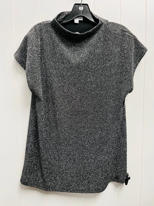 Black & Silver Top Short Sleeve Calvin Klein, Size L