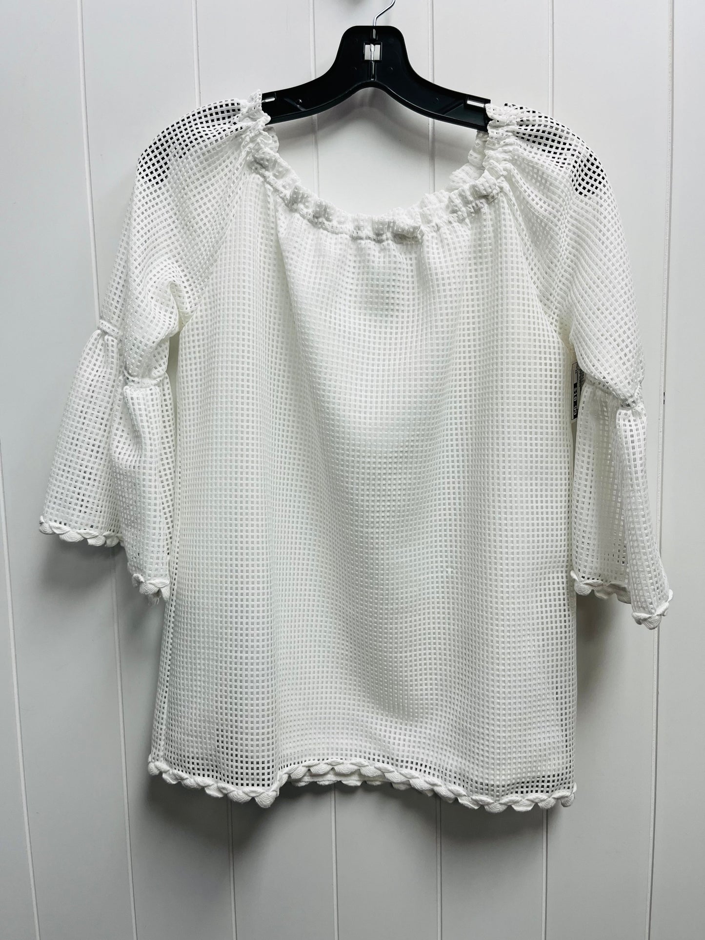 White Top 3/4 Sleeve sara campbell, Size Xs