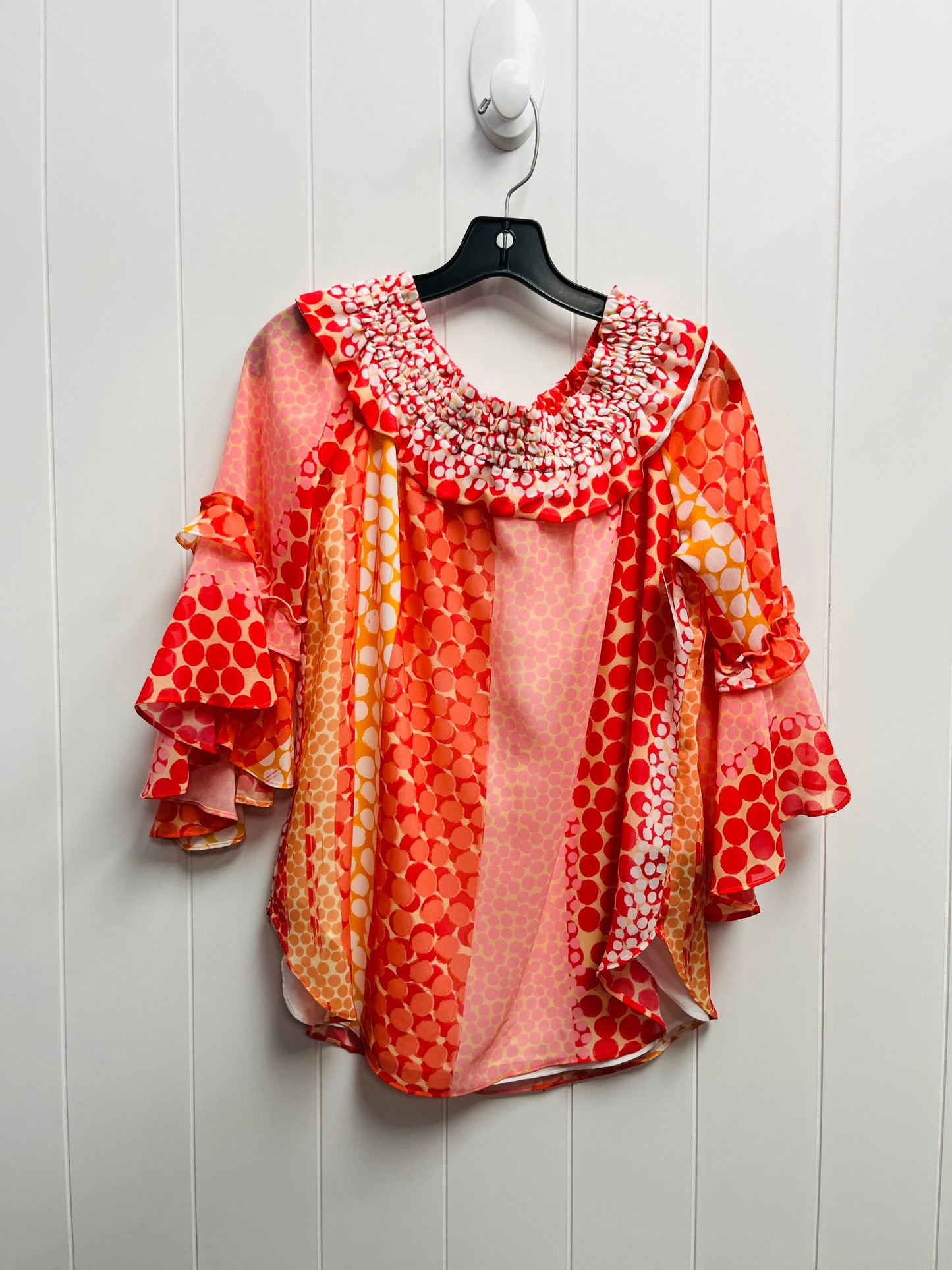 Blouse 3/4 Sleeve By Clothes Mentor In Pink, Size: S