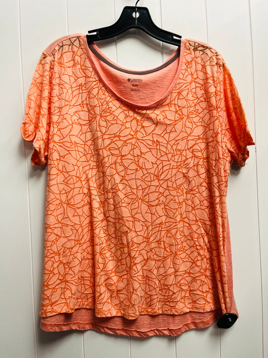 Top Short Sleeve By Columbia In Orange, Size: Xl