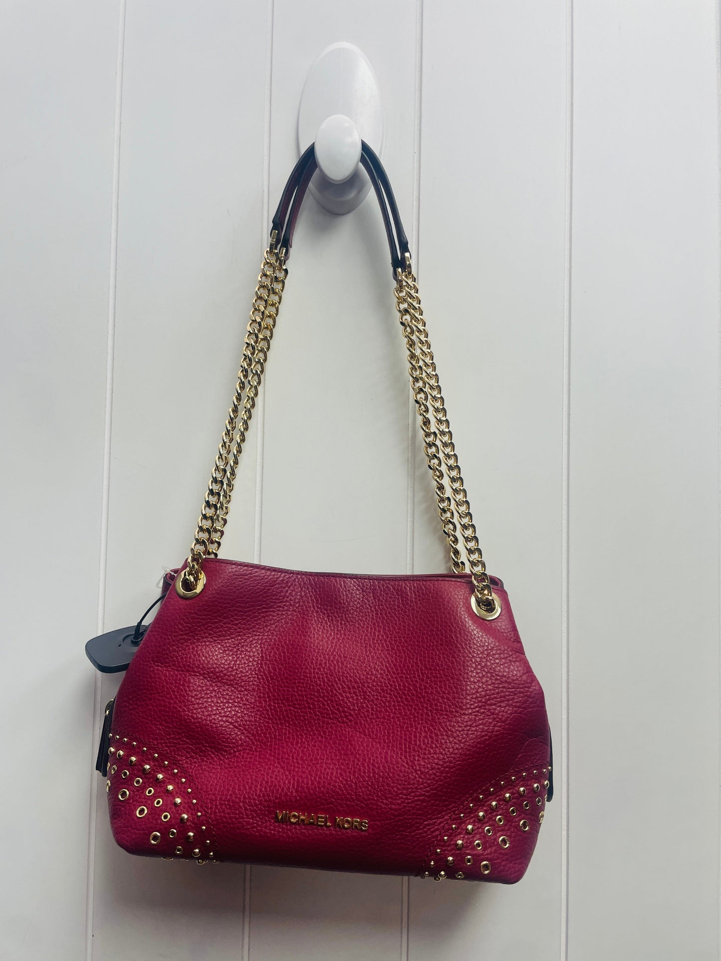 Red Handbag Designer Michael By Michael Kors, Size Small