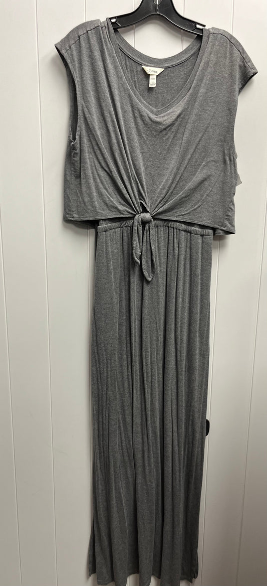 Grey Dress Casual Maxi Soma, Size M