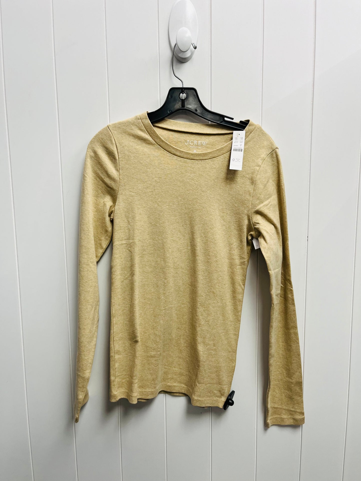 Top Long Sleeve Basic By J. Crew In Cream, Size: M