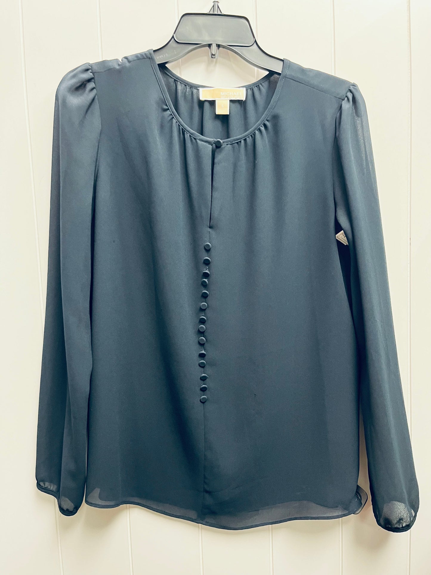 Blouse Long Sleeve By Michael By Michael Kors In Black, Size: S