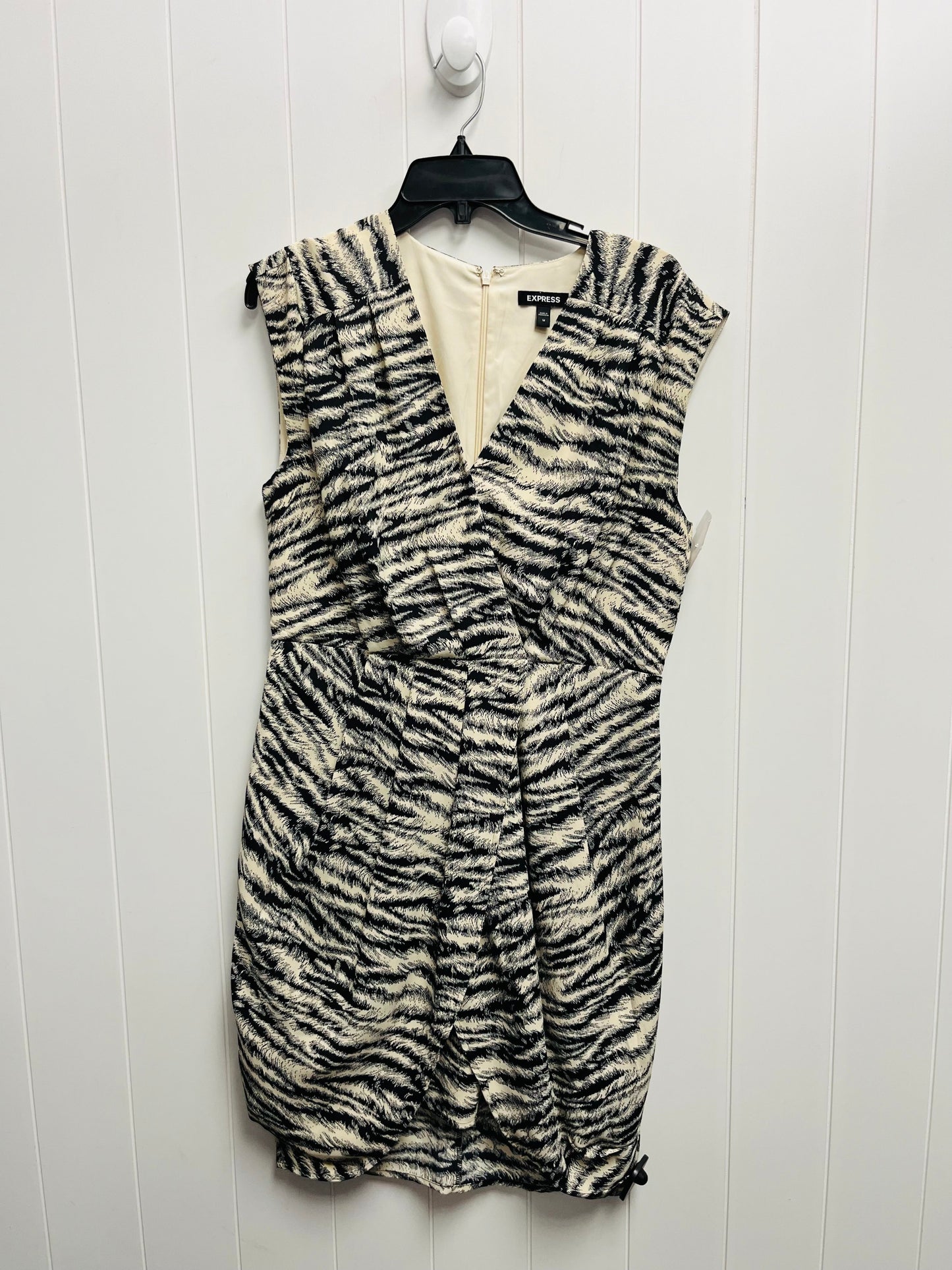 Dress Work By Express In Black & Cream, Size: M