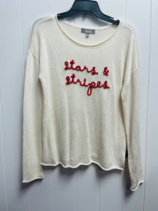Red & White Sweater Clothes Mentor, Size M