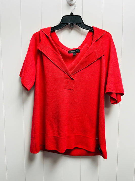 Red Top Short Sleeve St John Collection, Size M