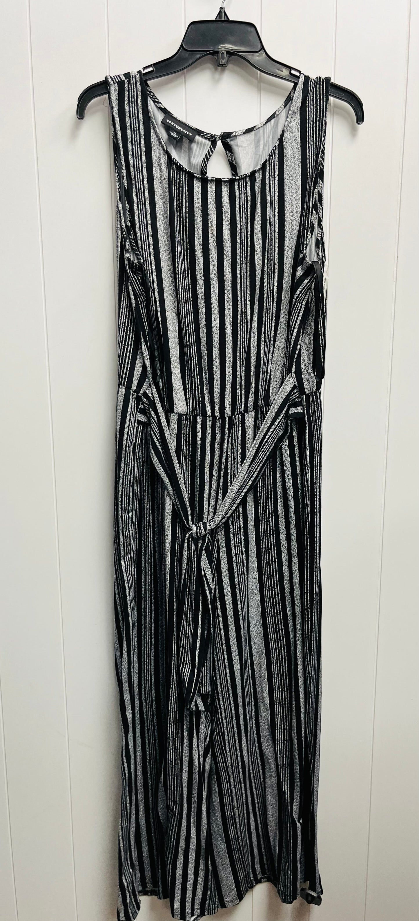 Black & Grey Jumpsuit Fortune & Ivy, Size 2x