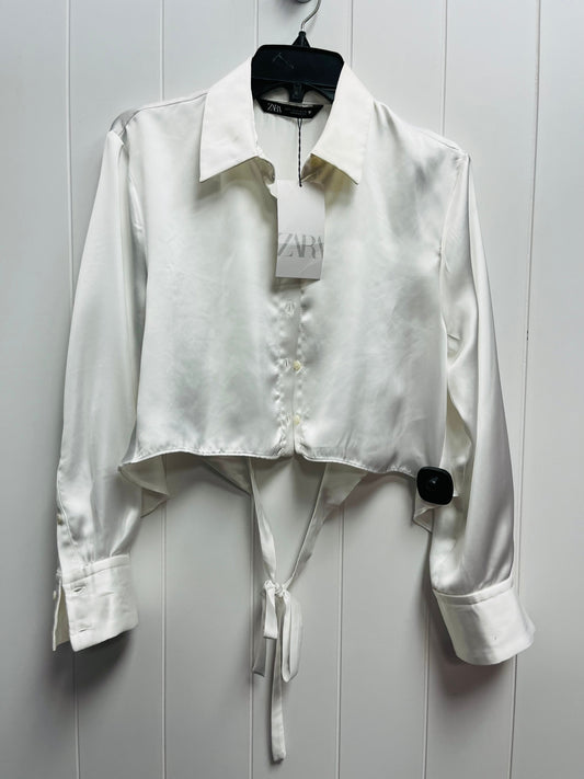 White Top Long Sleeve Zara, Size S
