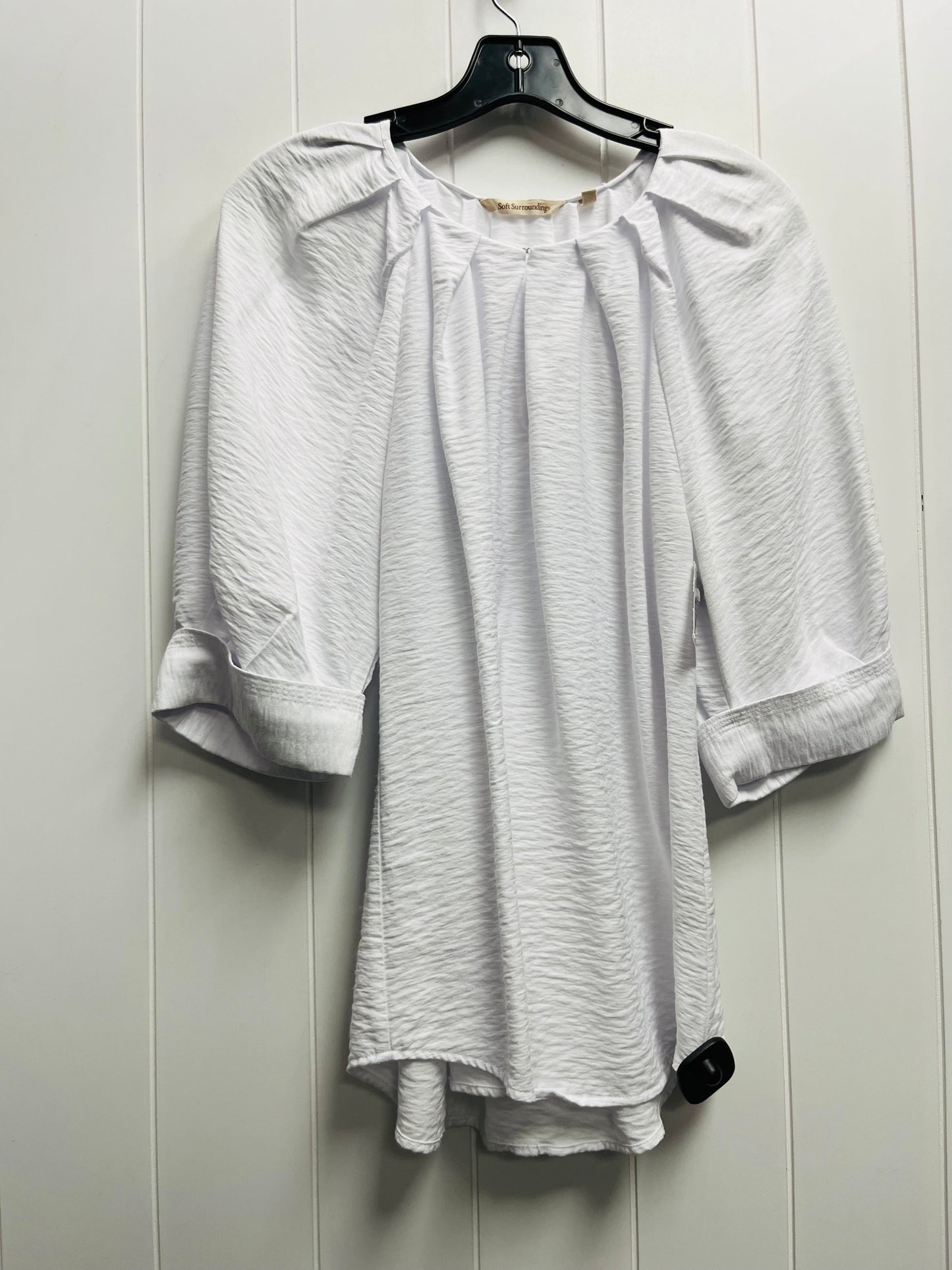 Top Short Sleeve By Soft Surroundings In White, Size: S