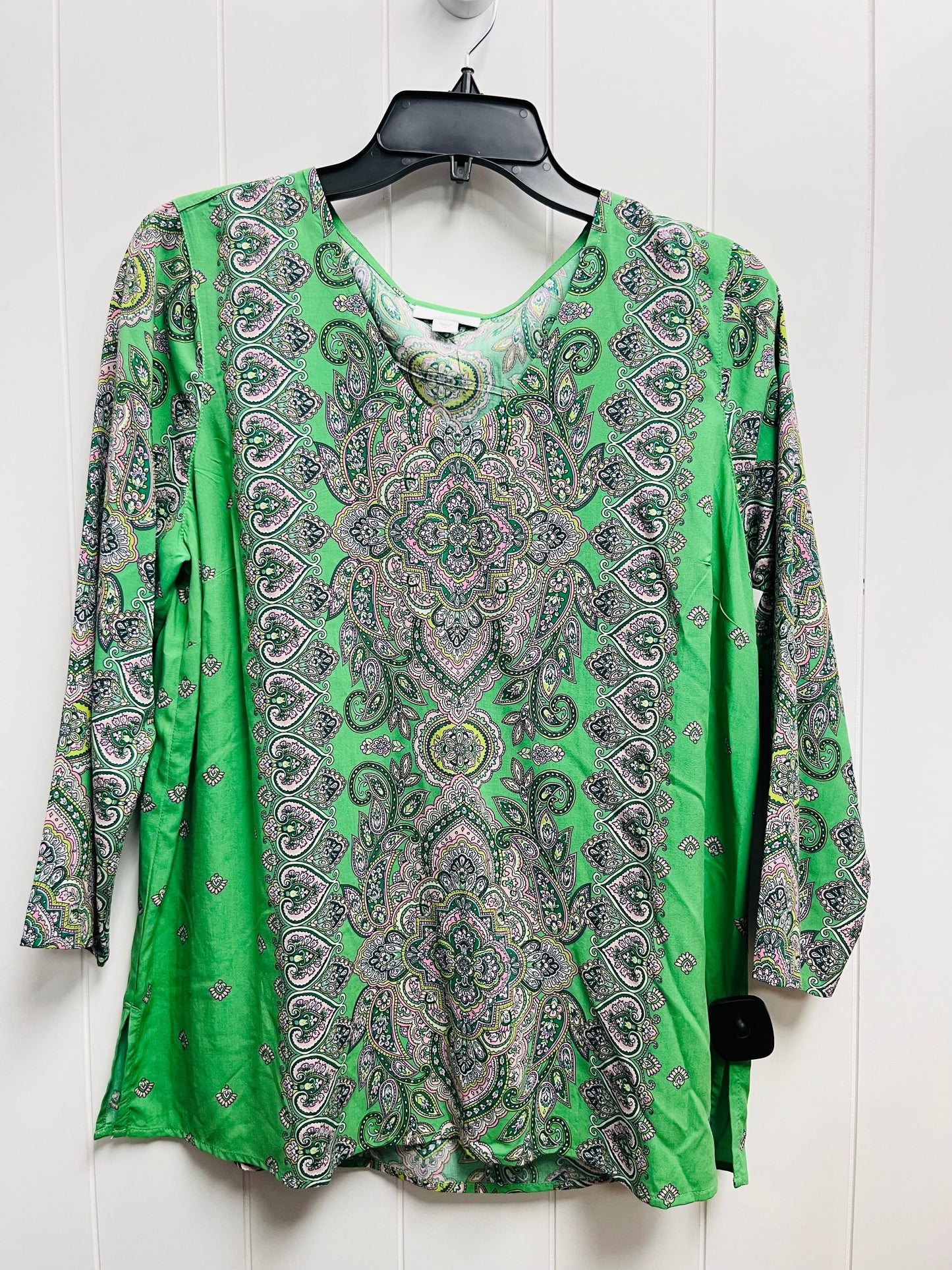 Top Long Sleeve By J. Jill In Green, Size: S