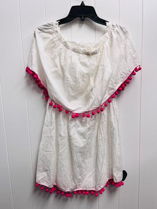Pink & White Dress Casual Short Mudpie, Size S
