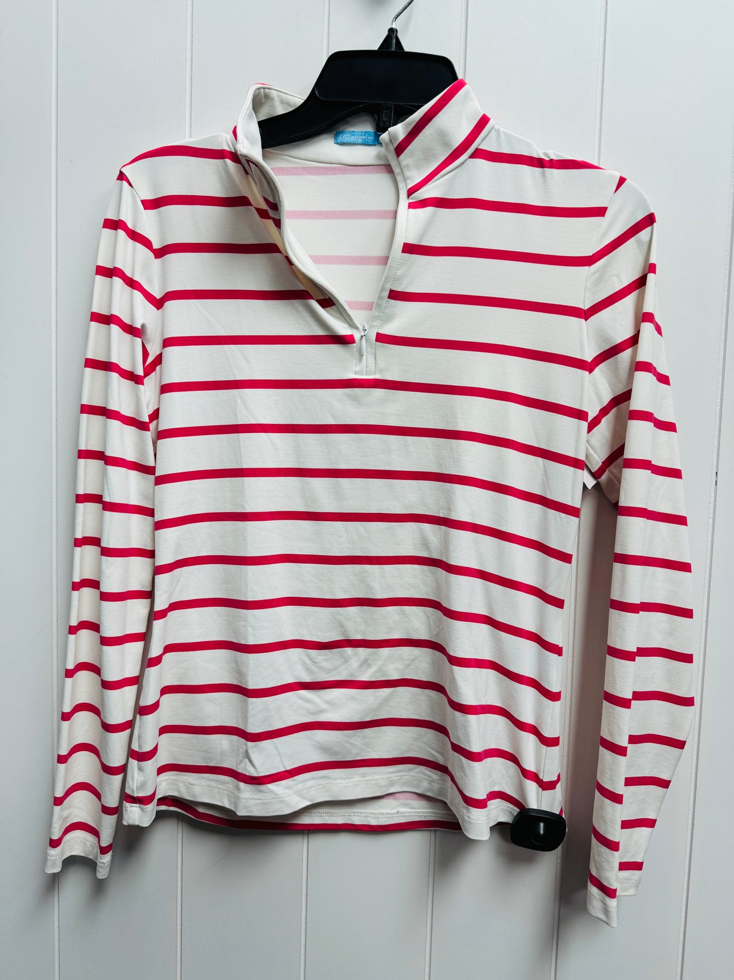 Pink & White Top Long Sleeve J Mclaughlin, Size S